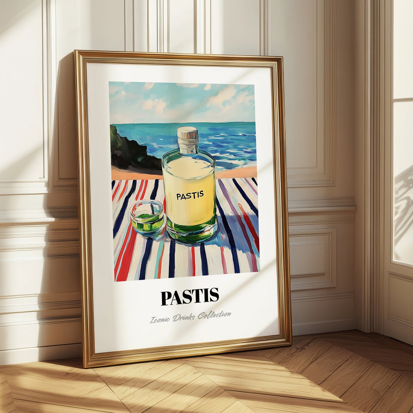 Pastis – French Coastal Café Moment, French Spirit Illustration