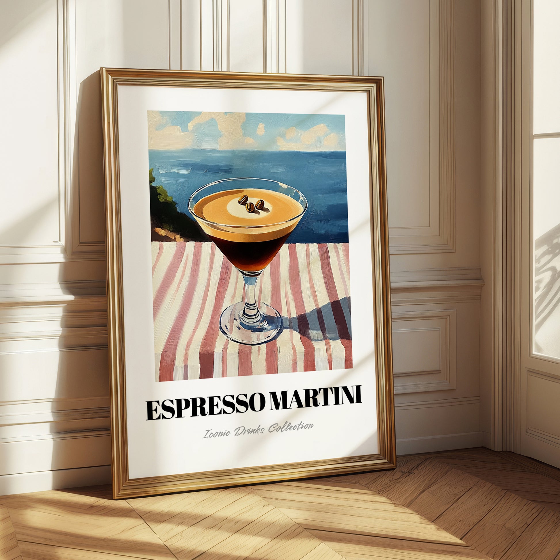 Espresso Martini – French Coastal Table, French Cocktail Painting
