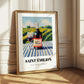 Saint-émilion – French Hillside Café View, French Wine Wall Painting