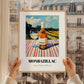Monbazillac – French Hillside Café View, French Wine Illustration, styled in a charming Paris street view