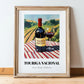 Touriga Nacional – Portuguese Hilltop Table Scene, Portuguese Wine Wall Decor, in wooden frame leaning on the floor