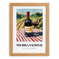 Touriga Nacional – Portuguese Hilltop Table Scene, Portuguese Wine Wall Decor, set in oak frame