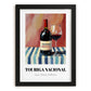 Touriga Nacional – on Striped Tablecloth, Portuguese Wine Still Life, in sleek black frame