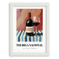 Touriga Nacional – on Striped Tablecloth, Portuguese Wine Still Life, placed in minimal white frame