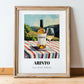 Arinto – Portuguese Hilltop Table Scene, Portuguese Wine Wall Decor, in wooden frame leaning on the floor