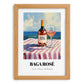 Baga Rosé – Portuguese Seaside Scene, Portuguese Wine Poster, set in oak frame