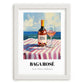 Baga Rosé – Portuguese Seaside Scene, Portuguese Wine Poster, placed in minimal white frame