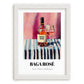 Baga Rosé – on Striped Tablecloth, Portuguese Wine Still Life, placed in minimal white frame
