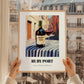 Ruby Port – Portuguese Street Café Scene, Portuguese Dessert Wine Print, styled in a charming Paris street view