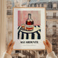Aguardente – on Striped Tablecloth, Portuguese Spirit Wall Decor, styled in a charming Paris street view