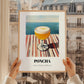 Poncha – Portuguese Coastal Café Moment, Portuguese Cocktail Illustration, styled in a charming Paris street view