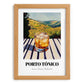 Porto Tónico – Portuguese Hilltop Table Scene, Portuguese Cocktail Wall Decor, set in oak frame