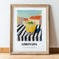 Limonada – Portuguese Café on the Corner, Portuguese Lemonade Art, in wooden frame leaning on the floor