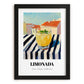 Limonada – Portuguese Café on the Corner, Portuguese Lemonade Art, in sleek black frame