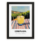 Limonada – Portuguese Hillside Café View, Portuguese Lemonade Painting, in sleek black frame