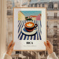 Bica – Portuguese Urban Café Scene, Portuguese Coffee Poster, styled in a charming Paris street view