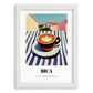 Bica – Portuguese Urban Café Scene, Portuguese Coffee Poster, placed in minimal white frame