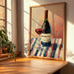 Agiorgitiko – on Striped Tablecloth, Greek Wine Wall Decor, clean layout with no caption