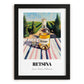 Retsina – Greek Hilltop Table Scene, Greek Wine Still Life, in sleek black frame