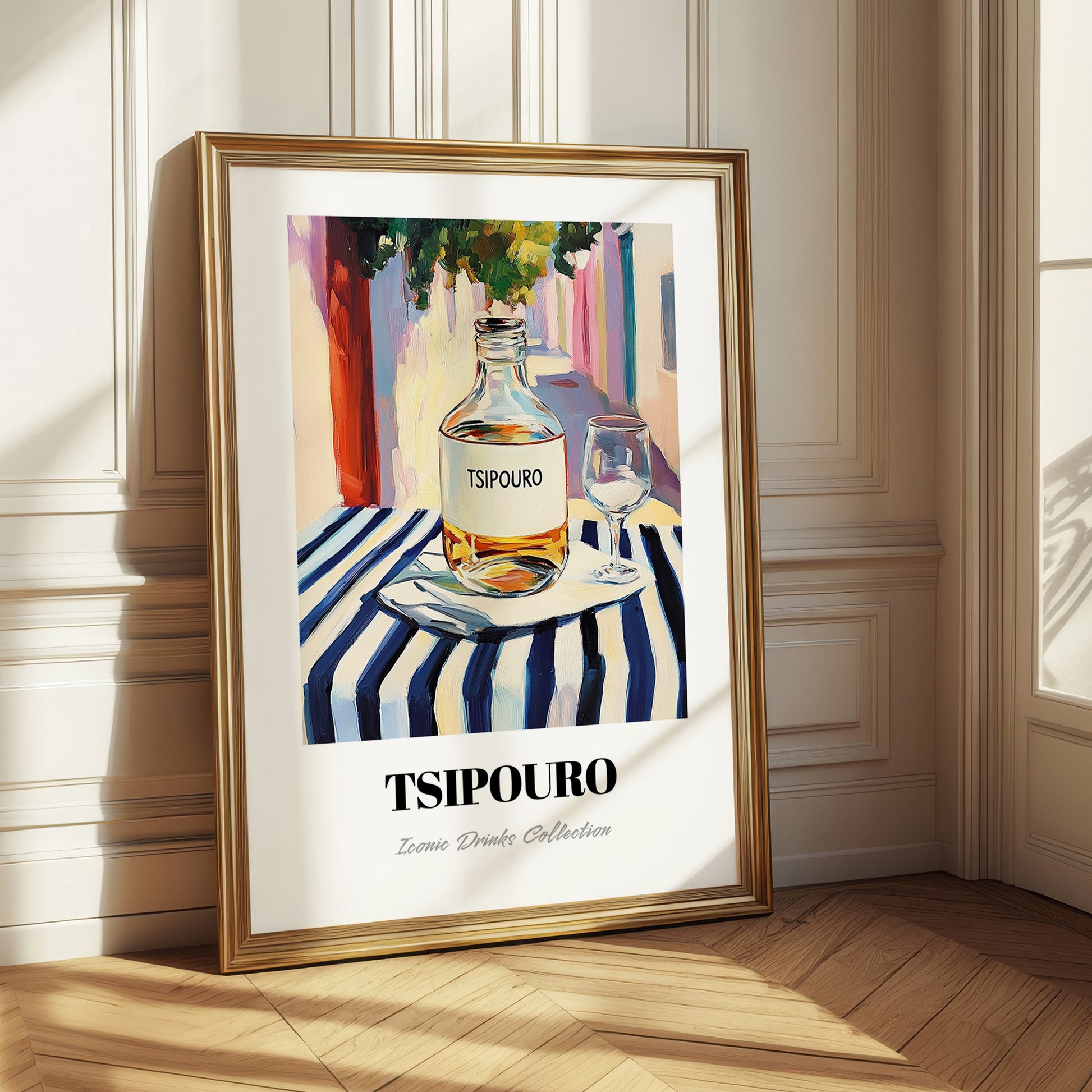 Tsipouro – Greek Street Café Scene, Greek Spirit Poster