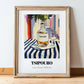 Tsipouro – Greek Street Café Scene, Greek Spirit Poster, in wooden frame leaning on the floor