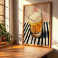 Metaxa Sour – on Striped Tablecloth, Greek Cocktail Wall Art, clean layout with no caption