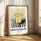 Greek Lemonade – on Striped Tablecloth, Greek Lemonade Still Life