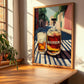 Bourbon – American Outdoor Café Scene, American Whiskey Wall Decor, clean layout with no caption