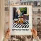 Tennessee Whiskey – American Urban Café Scene, American Whiskey Poster, styled in a charming Paris street view