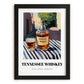 Tennessee Whiskey – American Urban Café Scene, American Whiskey Poster, in sleek black frame