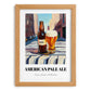 APA (American Pale Ale) – American Urban Café Scene, American Beer Still Life, set in oak frame