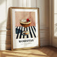 Manhattan – on Striped Tablecloth, American Cocktail Wall Art