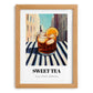 Sweet Tea – American Café on the Corner, American Beverage Wall Decor, set in oak frame