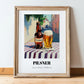 Pilsner – German Café on the Corner, German Beer Wall Decor, in wooden frame leaning on the floor