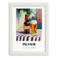 Pilsner – German Café on the Corner, German Beer Wall Decor, placed in minimal white frame