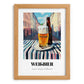 Weißbier – German Urban Café Scene, German Beer Art, set in oak frame