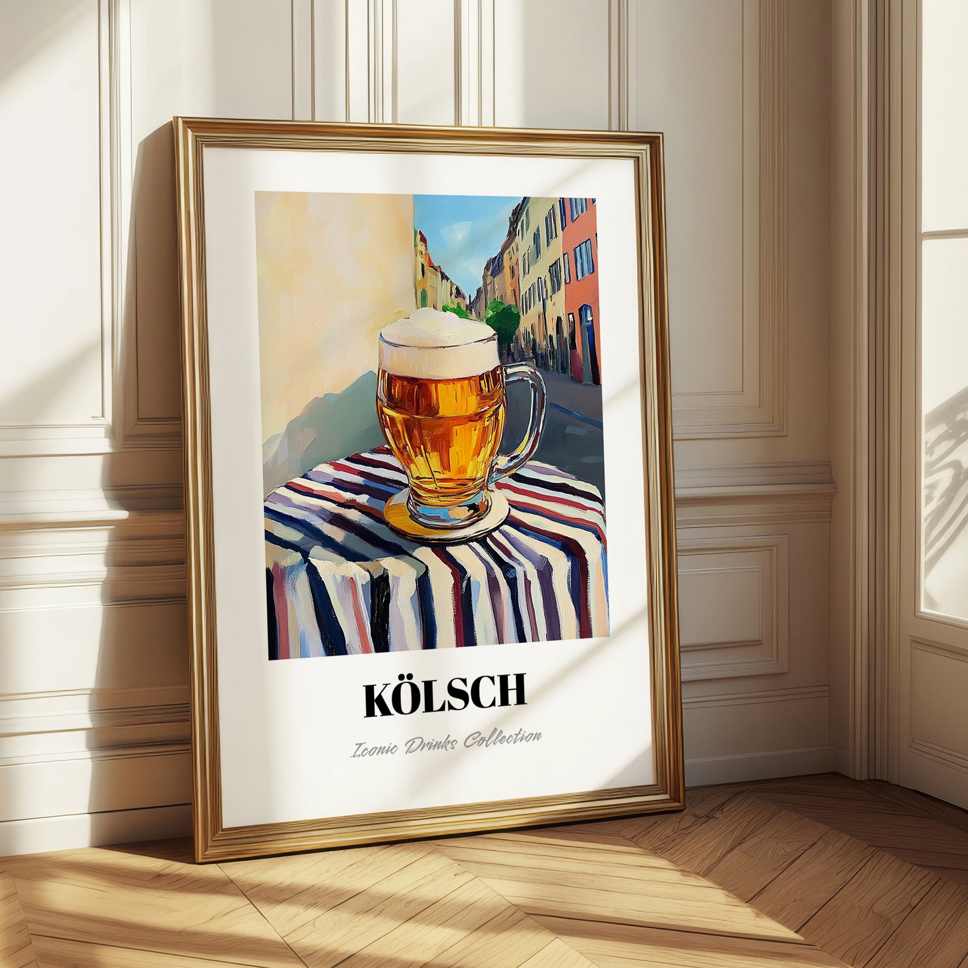 Kölsch – German Urban Café Scene, German Beer Wall Painting