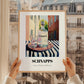 Schnapps – German Street Café Scene, German Spirit Wall Decor, styled in a charming Paris street view