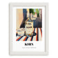 Korn – German Street Café Scene, German Spirit Wall Print, placed in minimal white frame