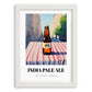 IPA – English Street Café Scene, English Beer Illustration, placed in minimal white frame