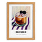 Bramble – on Striped Tablecloth, English Cocktail Wall Decor, set in oak frame