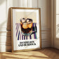Dandelion And Burdock – on Striped Tablecloth, English Beverage Wall Print