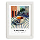 Earl Grey – English Urban Café Scene, English Tea Illustration, placed in minimal white frame