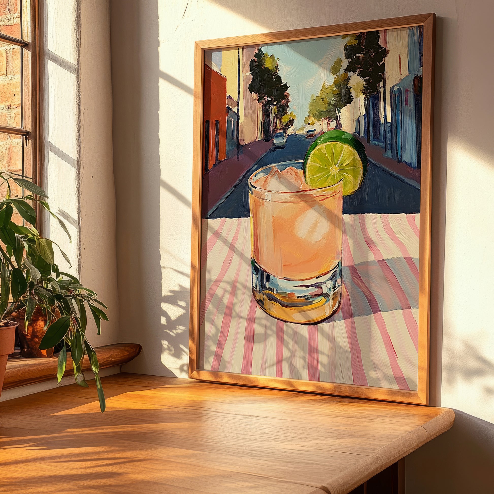 LemonLime & Bitters – Australian Outdoor Café Scene, Australian Beverage Wall Print, clean layout with no caption