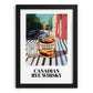 Canadian Rye Whisky – Canadian Café on the Corner, Canadian Whiskey Print, in sleek black frame
