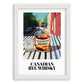 Canadian Rye Whisky – Canadian Café on the Corner, Canadian Whiskey Print, placed in minimal white frame