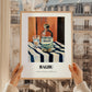 Pu-erh Tea – on Striped Tablecloth, Chinese Spirit Painting, styled in a charming Paris street view