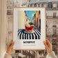 Kompot – Polish Street Café Scene, Polish Beverage Wall Decor, styled in a charming Paris street view