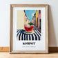 Kompot – Polish Street Café Scene, Polish Beverage Wall Decor, in wooden frame leaning on the floor
