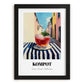 Kompot – Polish Street Café Scene, Polish Beverage Wall Decor, in sleek black frame